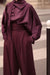 Purple Écharpe Blouse