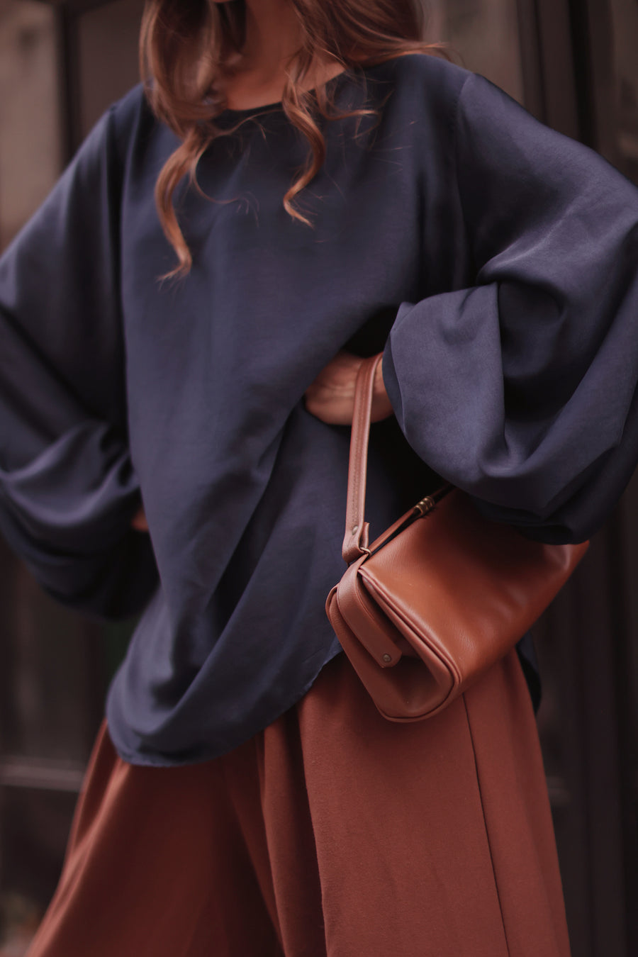 Navy Valois Blouse