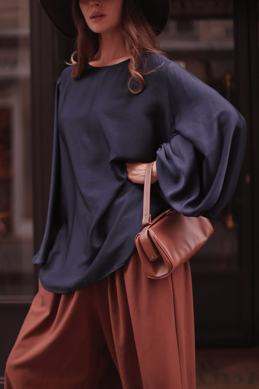 Navy Valois Blouse