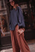  Navy Valois Blouse 