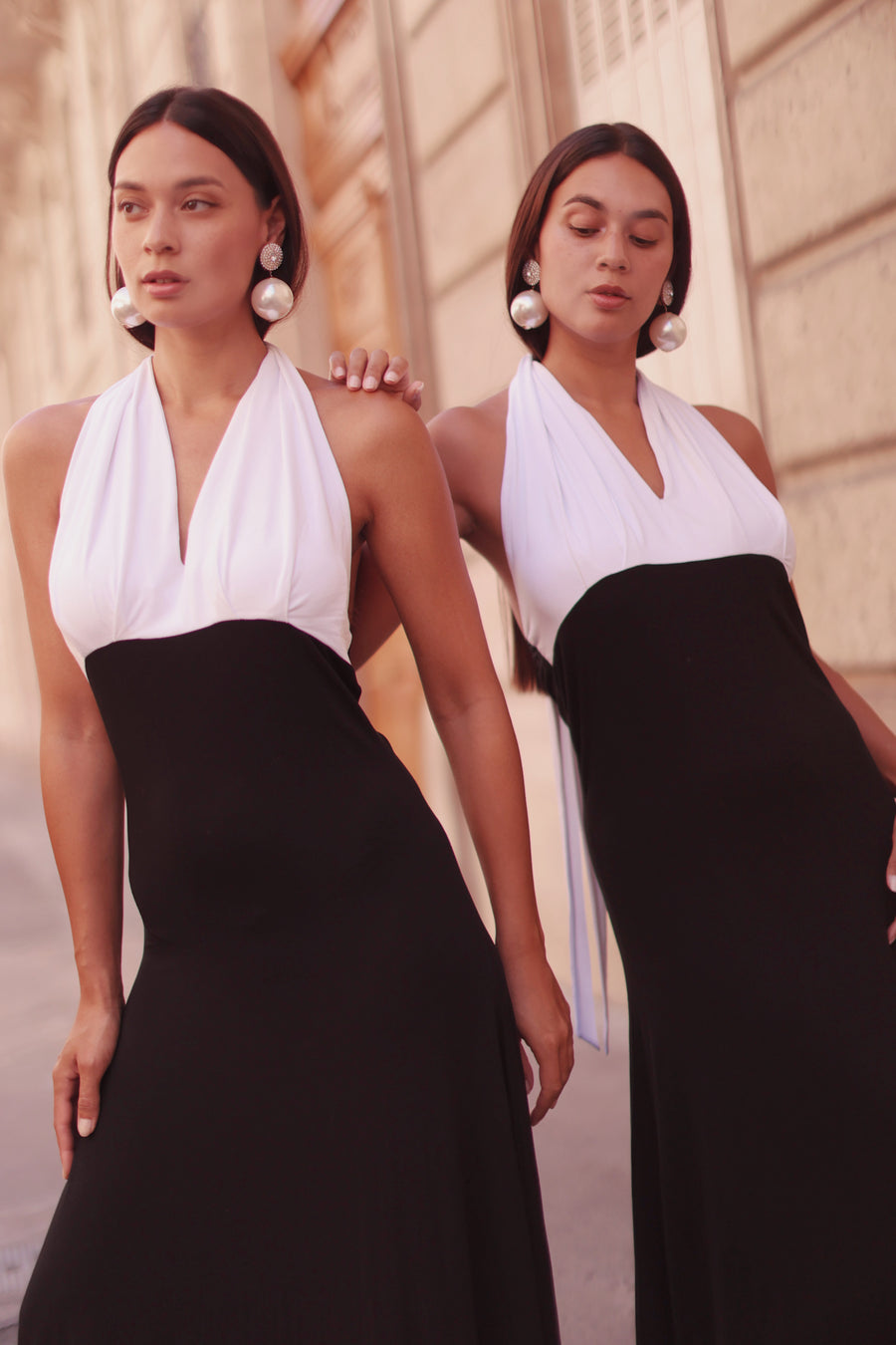 Draped Halter Dress
