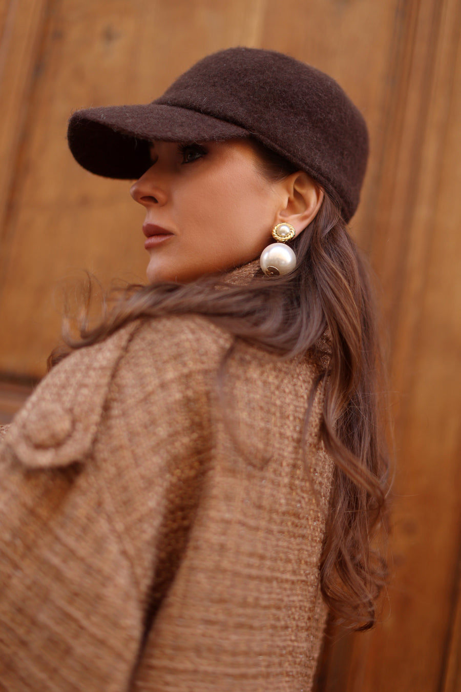 Brown Wool Cap