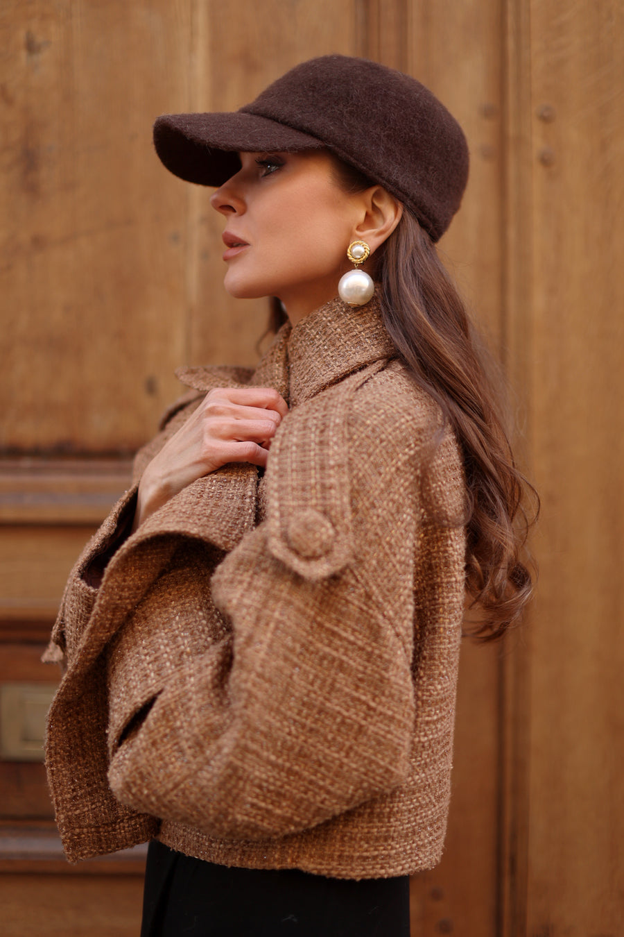 Brown Wool Cap