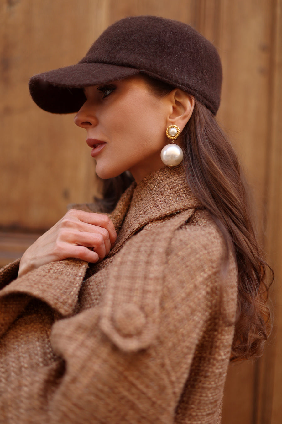 Brown Wool Cap