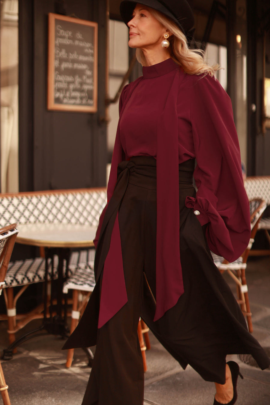 Bordeaux Baroque Blouse