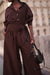 Brown Wrap Jumpsuit