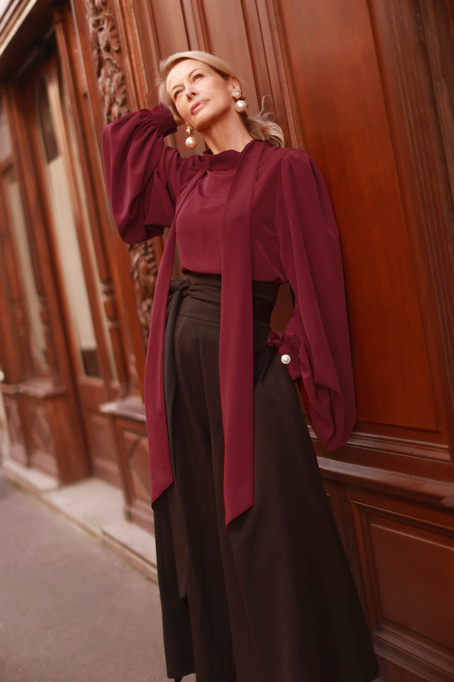 Bordeaux Baroque Blouse