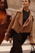  Camel Tweed Boxy Jacket 