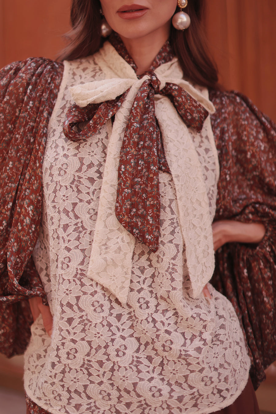 Marquise White Lace Blouse