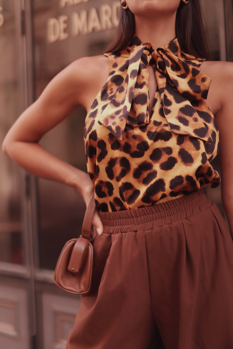 Leopard Marquise Blouse