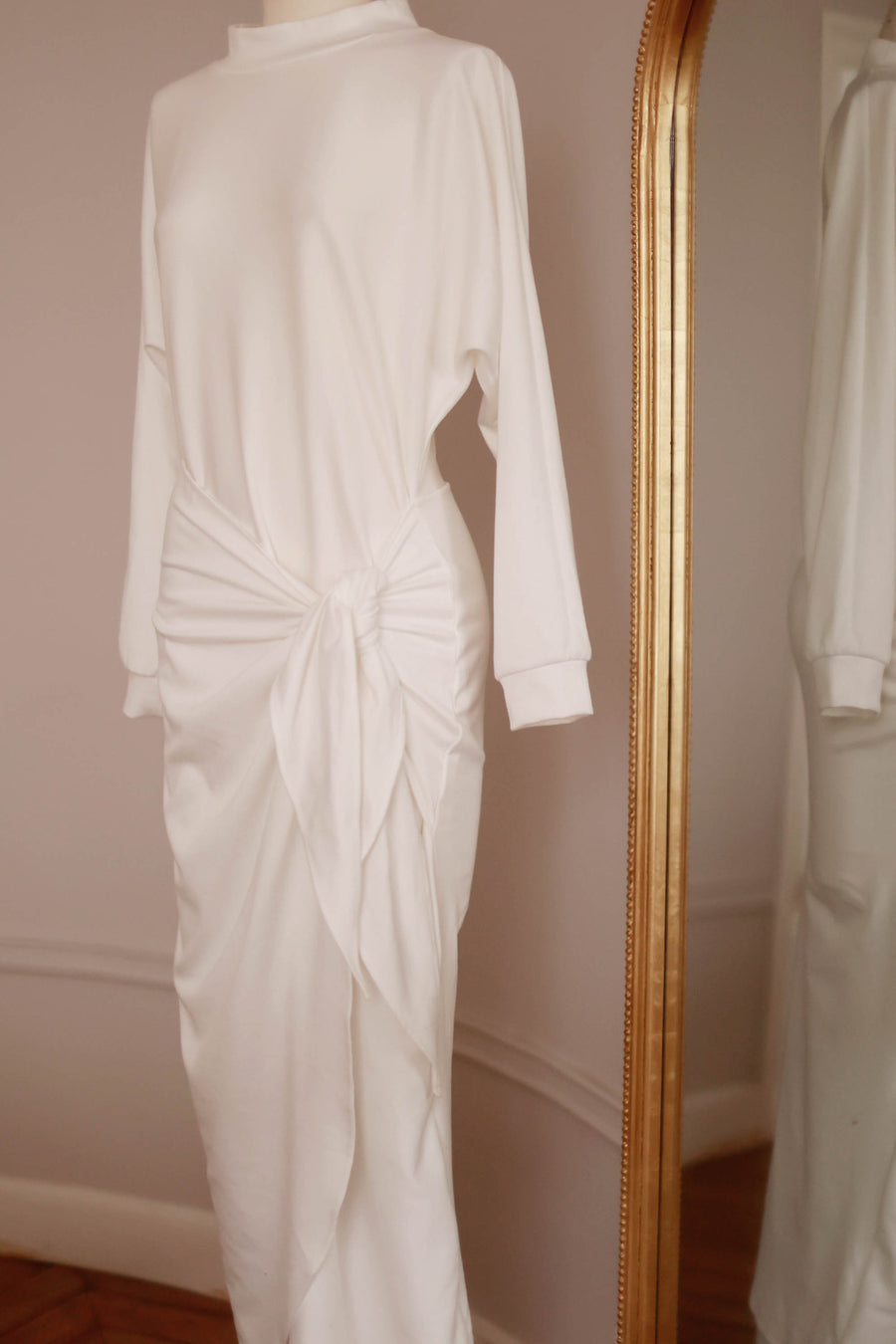 Classic Maxi White Wrap Dress