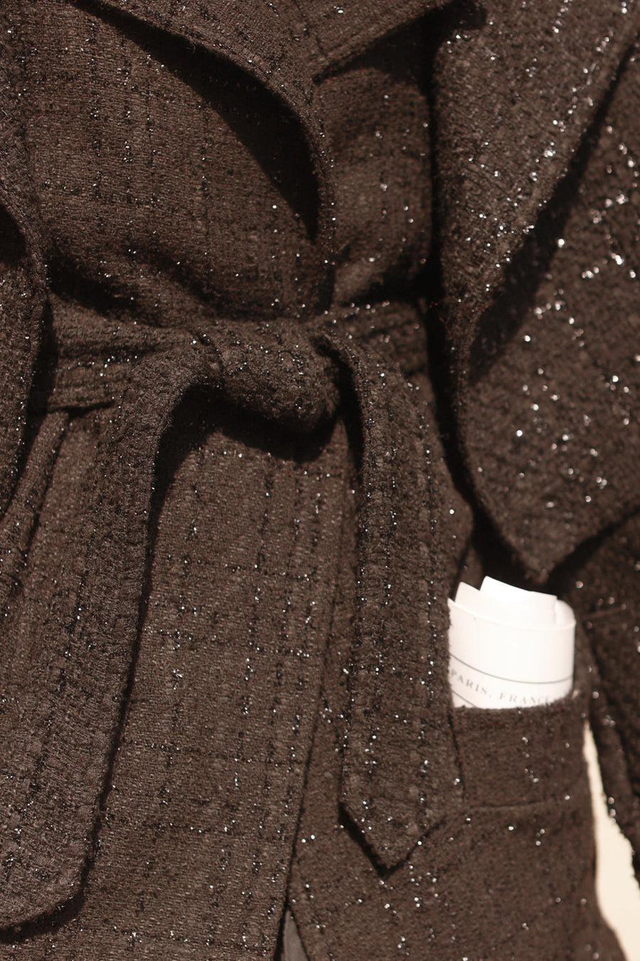 Signature Black Tweed French Trench