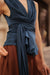  Blue Satin Duchesse Blouse 