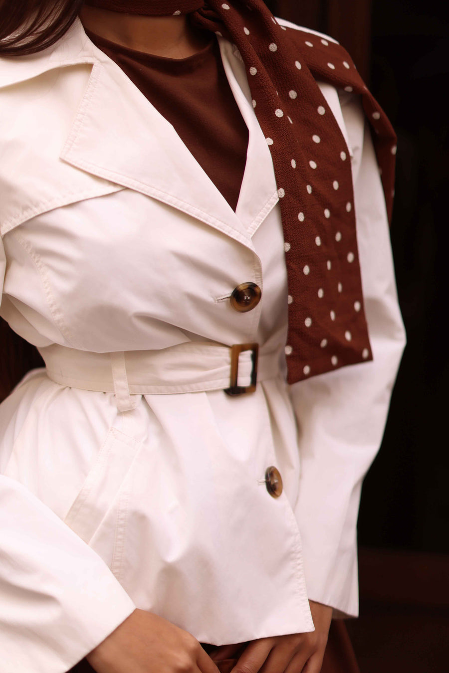 Pierre Cardin White Trench