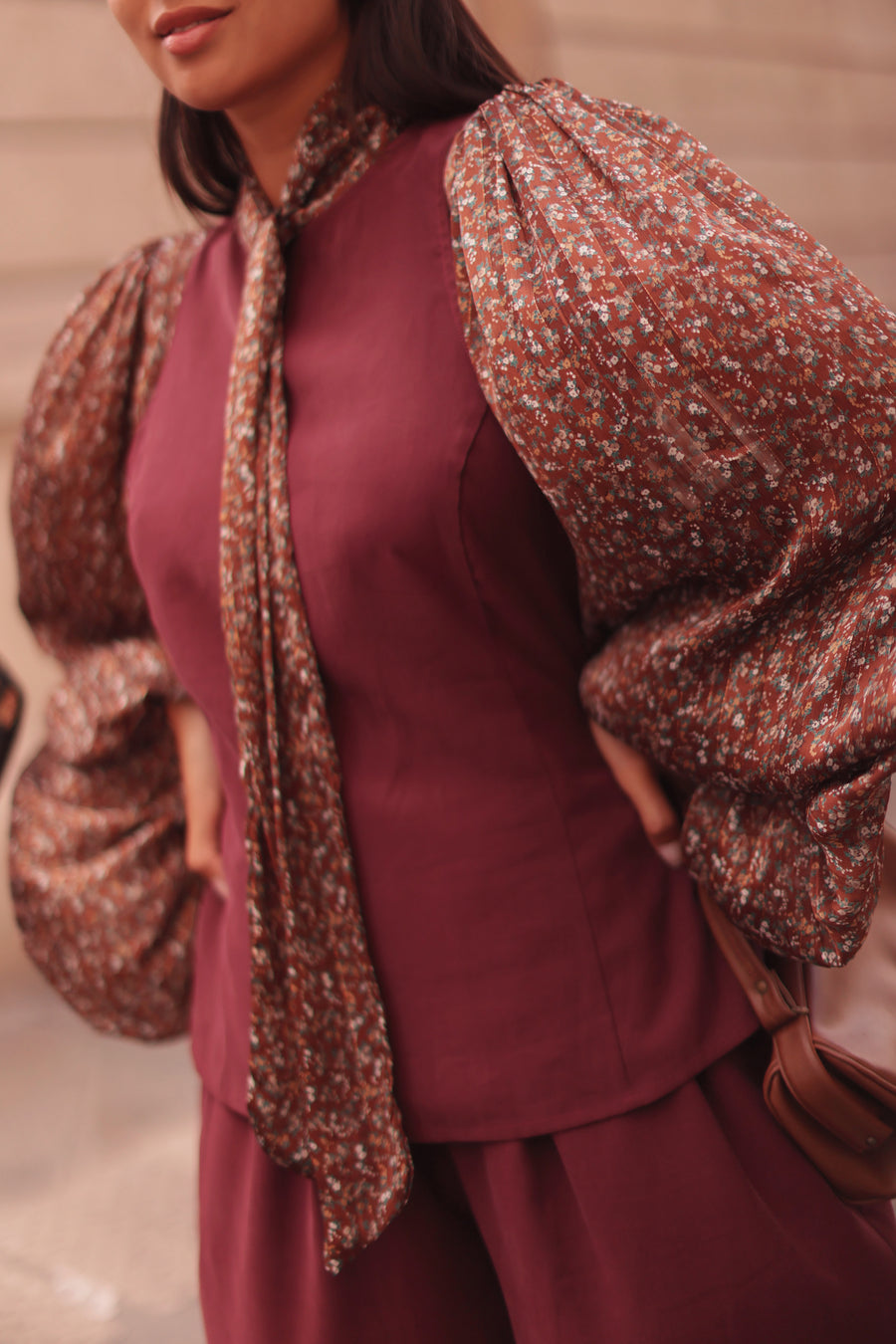 Winter Floral Rococo Blouse