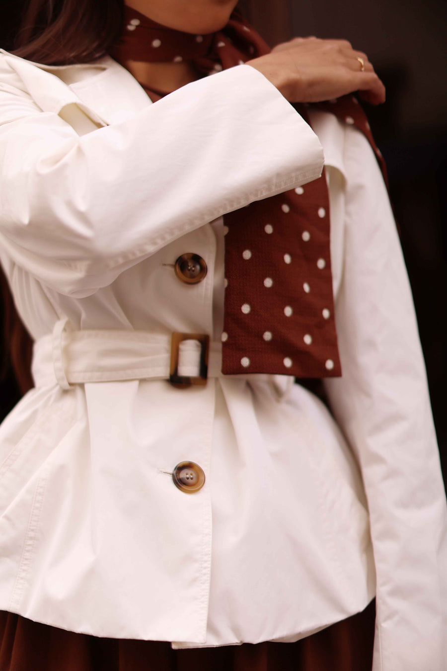 Pierre Cardin White Trench