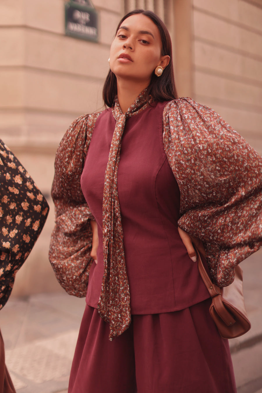 Winter Floral Rococo Blouse