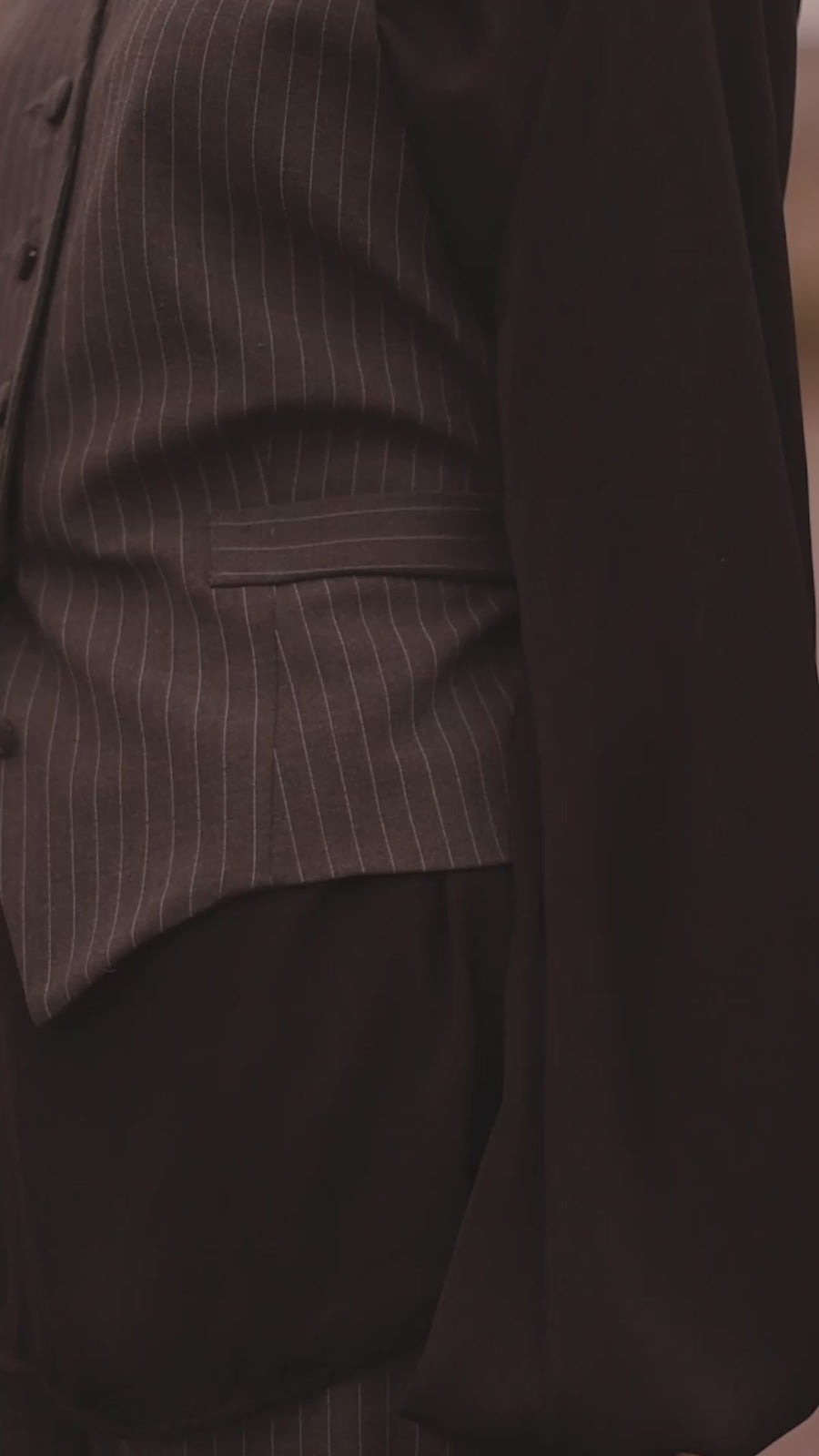 Grey Pinstripe Soft Chic Waistcoat