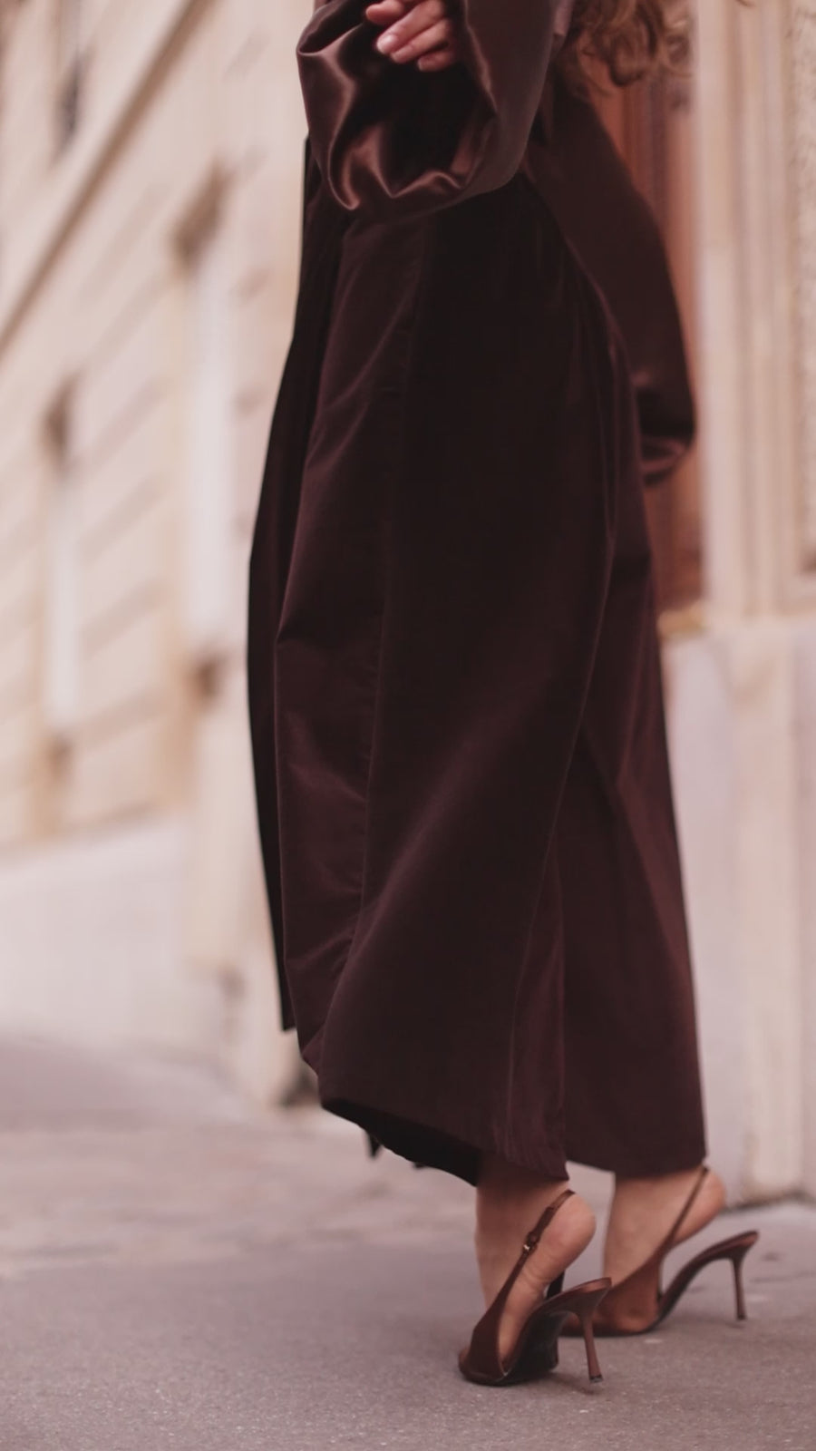 Brown Velvet Wrap Trousers