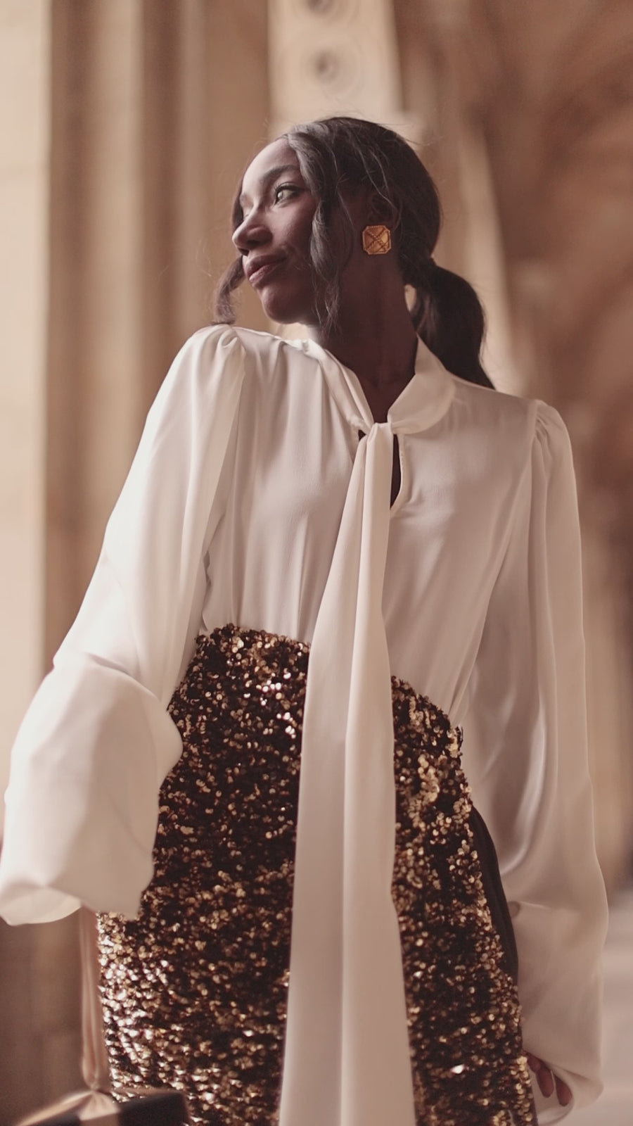 White Baroque Blouse