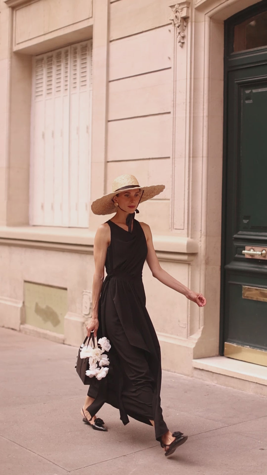 Black Draped Dress