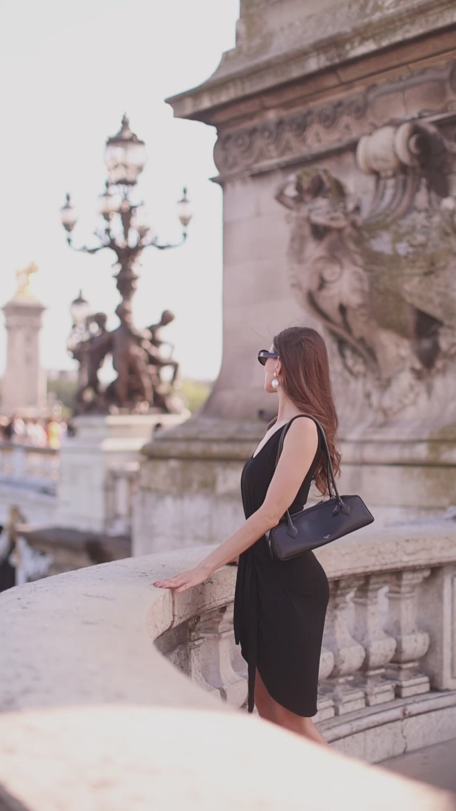 Black Sleeveless Wrap Dress