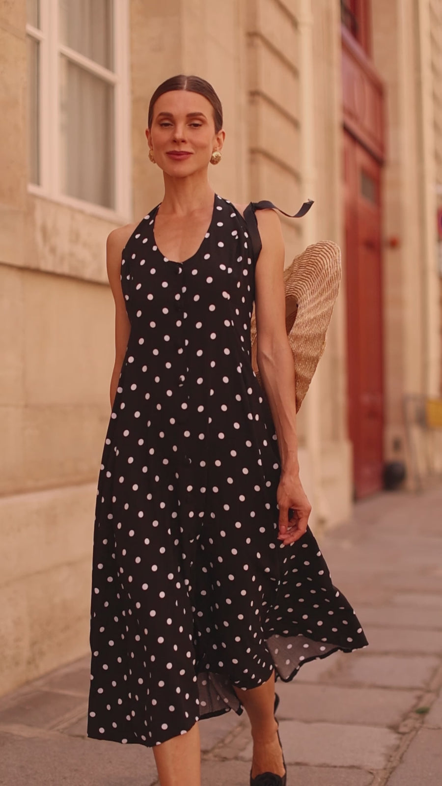 Polka Dot Halter Dress