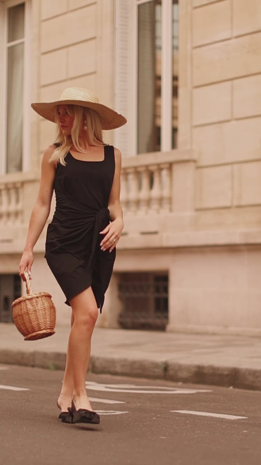 Black Summer Wrap Dress