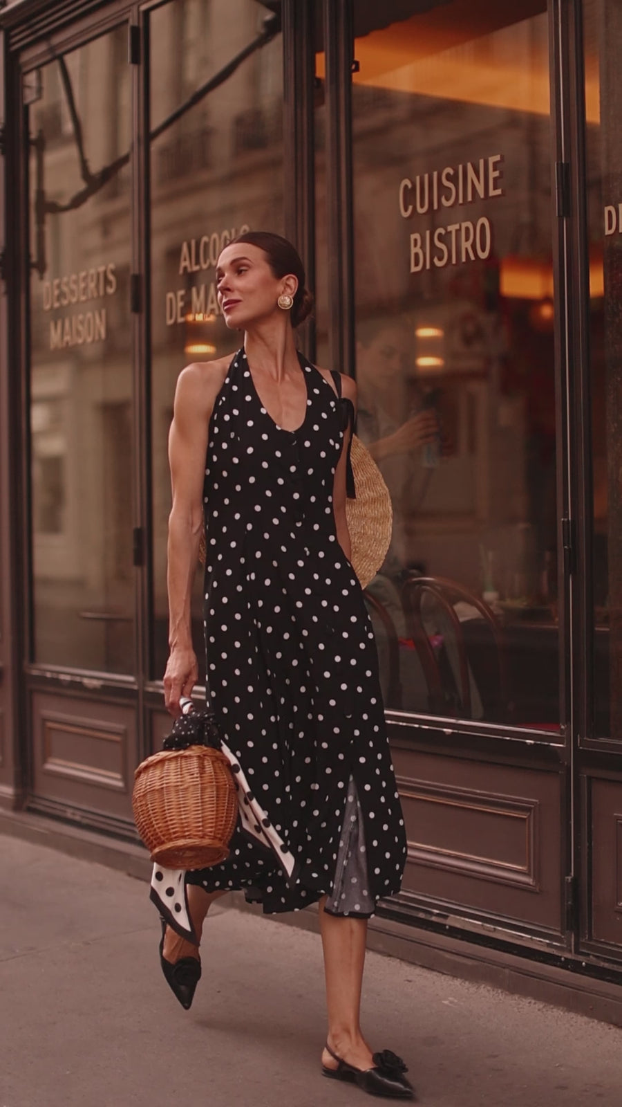 Polka Dot Halter Dress