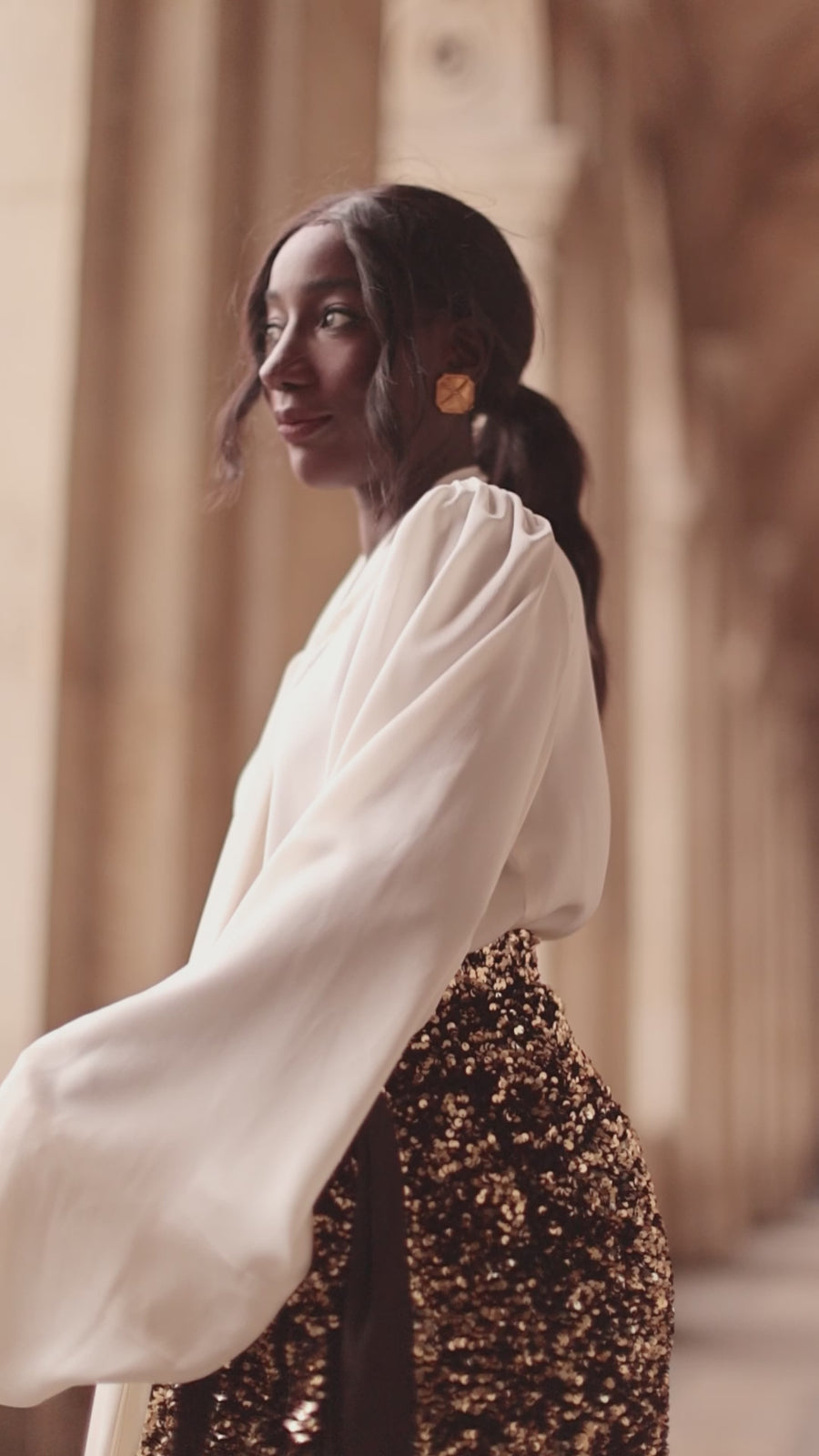 White Baroque Blouse