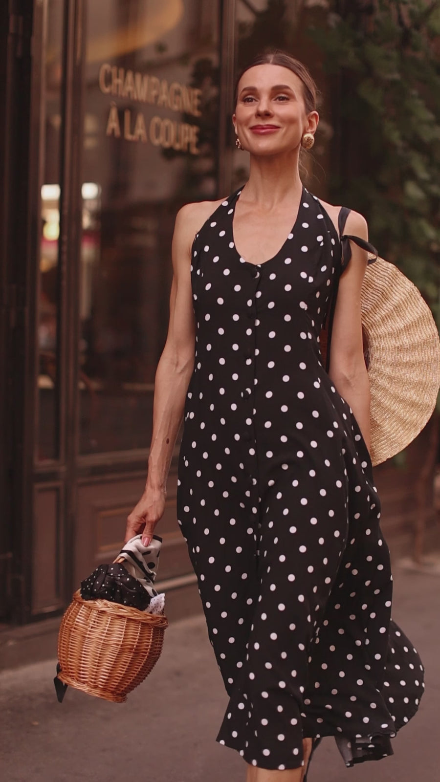 Polka Dot Halter Dress