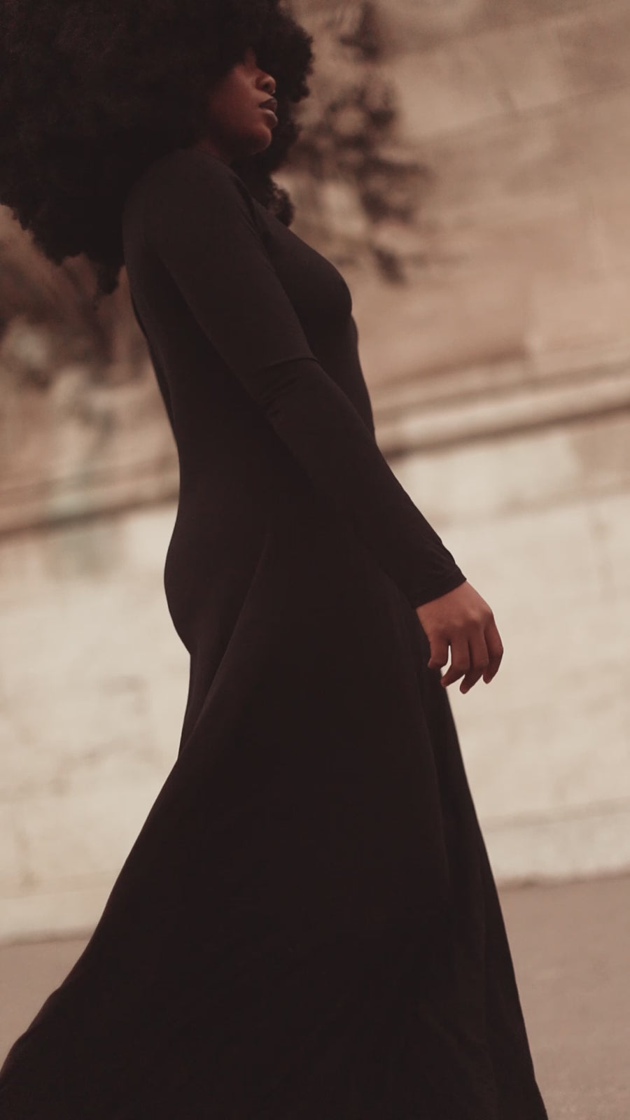 Black Turtleneck Swing Dress