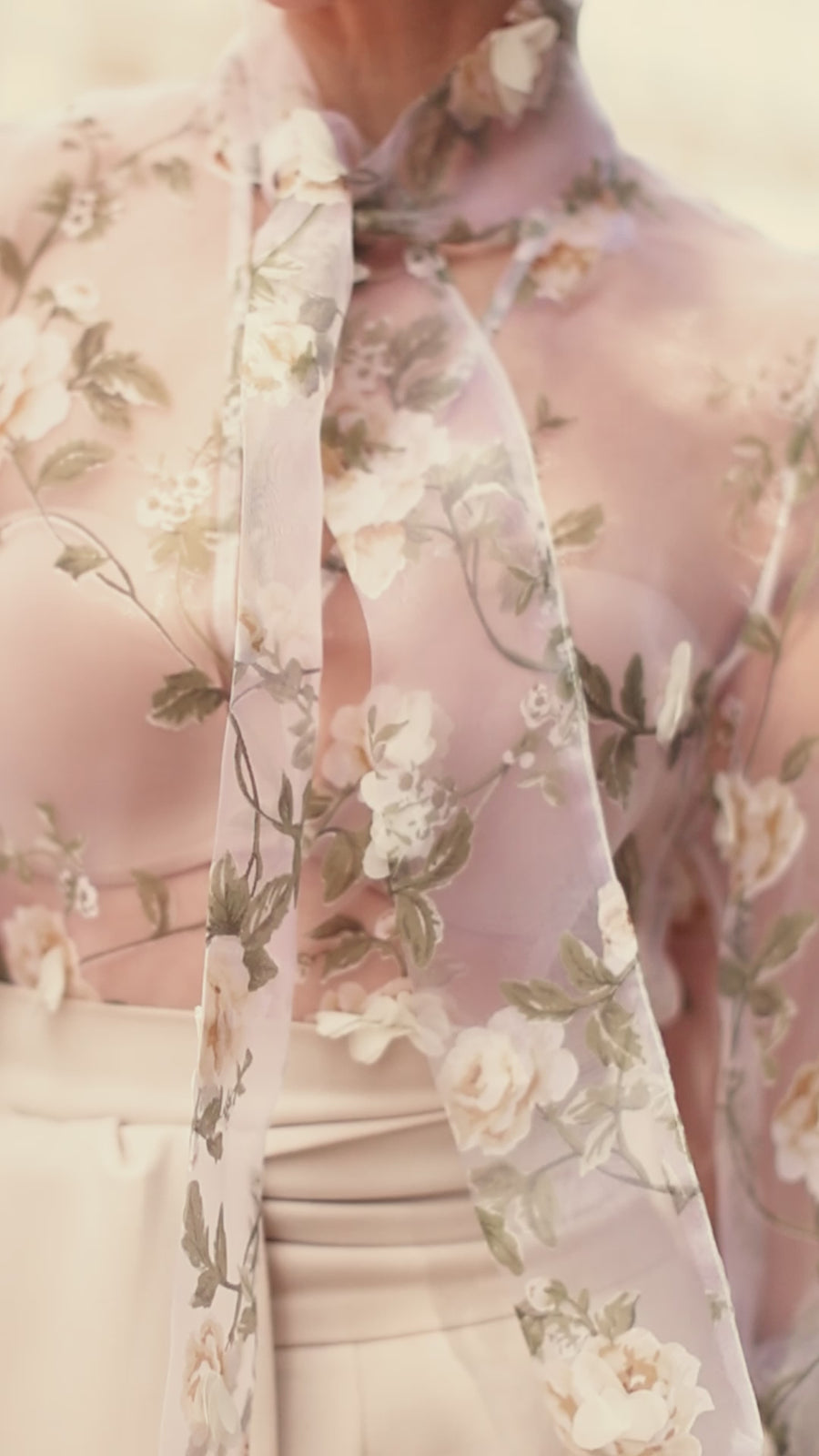 Cream Bouquet Rococo Blouse