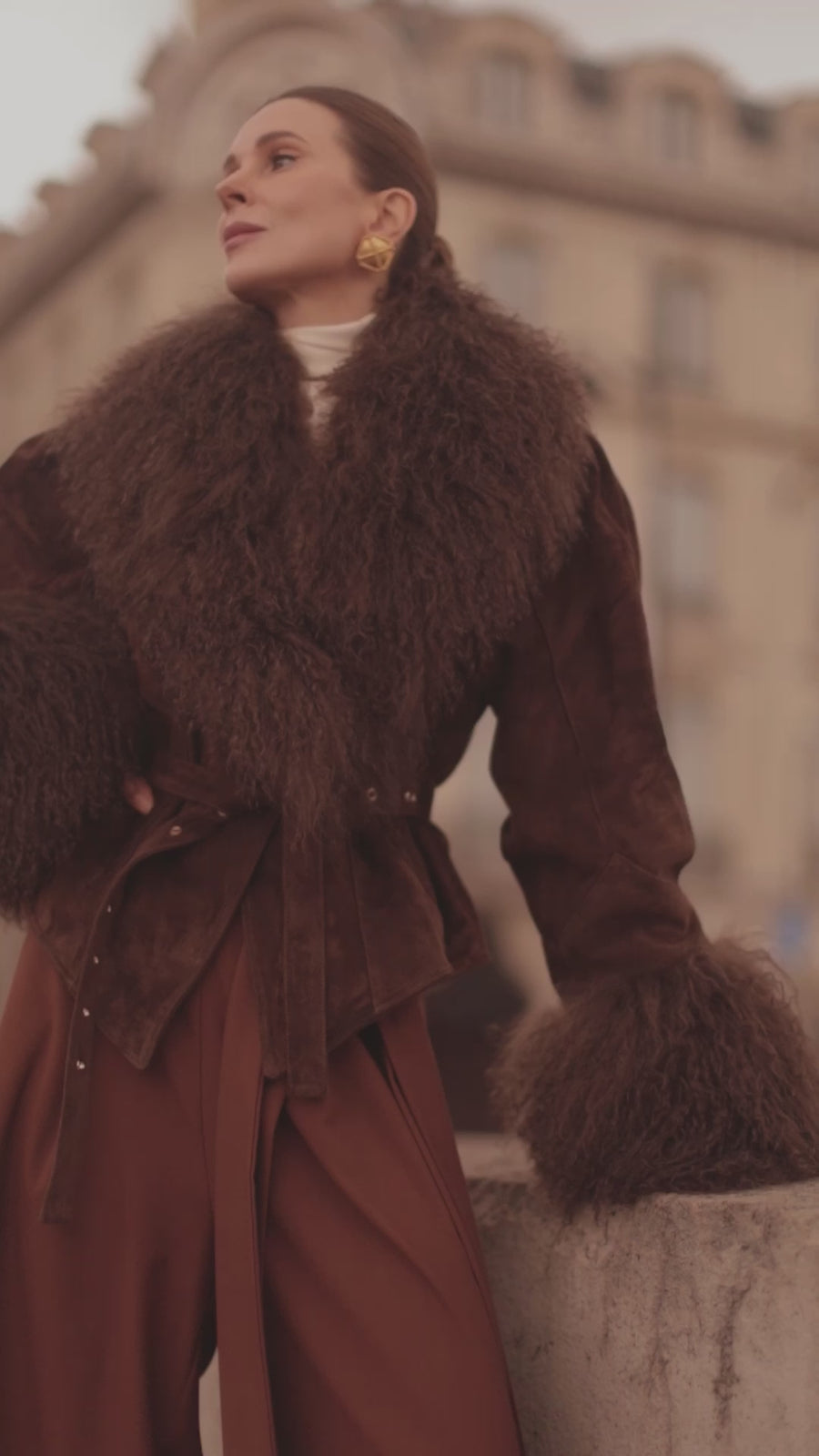 Chambord Brown Suede Coat