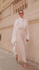 Cream Tailored Wrap Trousers