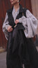 Black Tweed French Trench