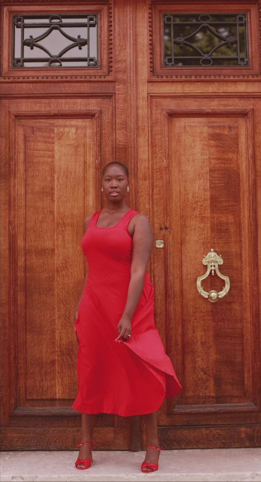 Red Summer Swing Dress