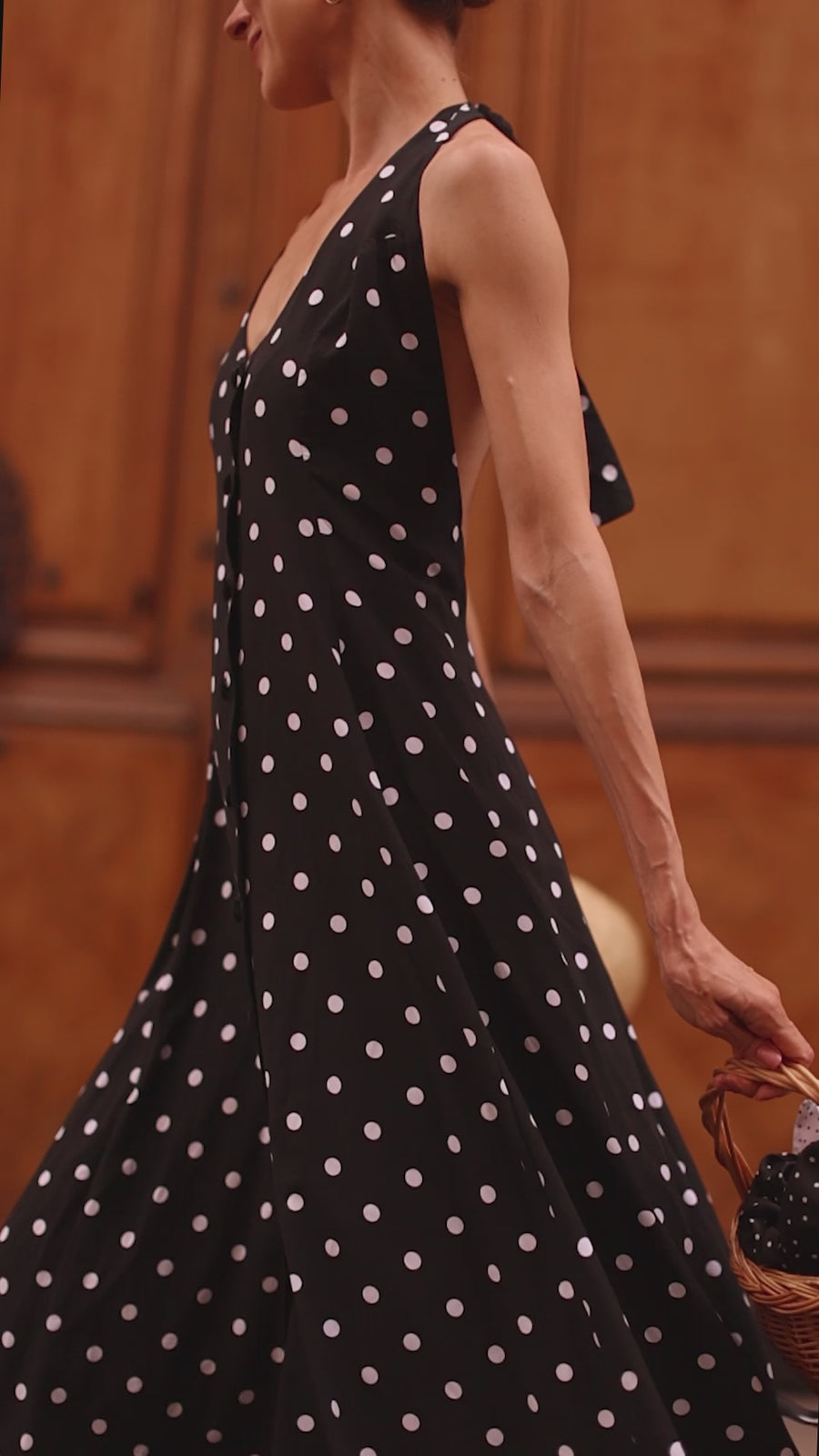 Polka Dot Halter Dress