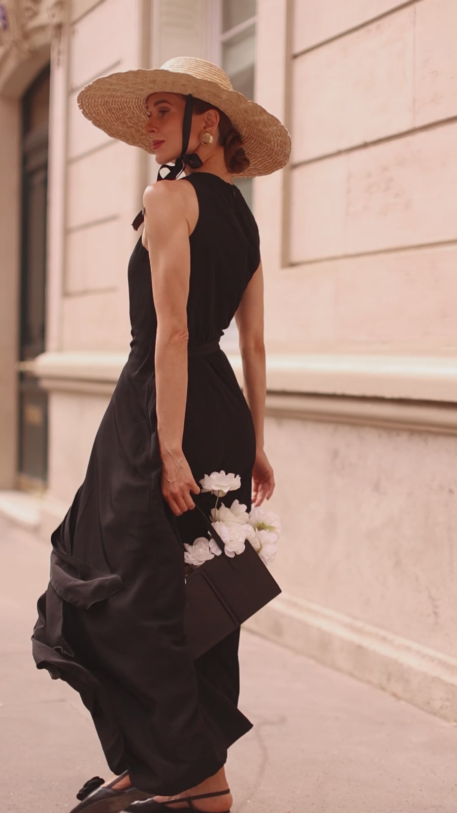 Black Draped Dress