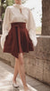 Brown Tailored Wrap Shorts