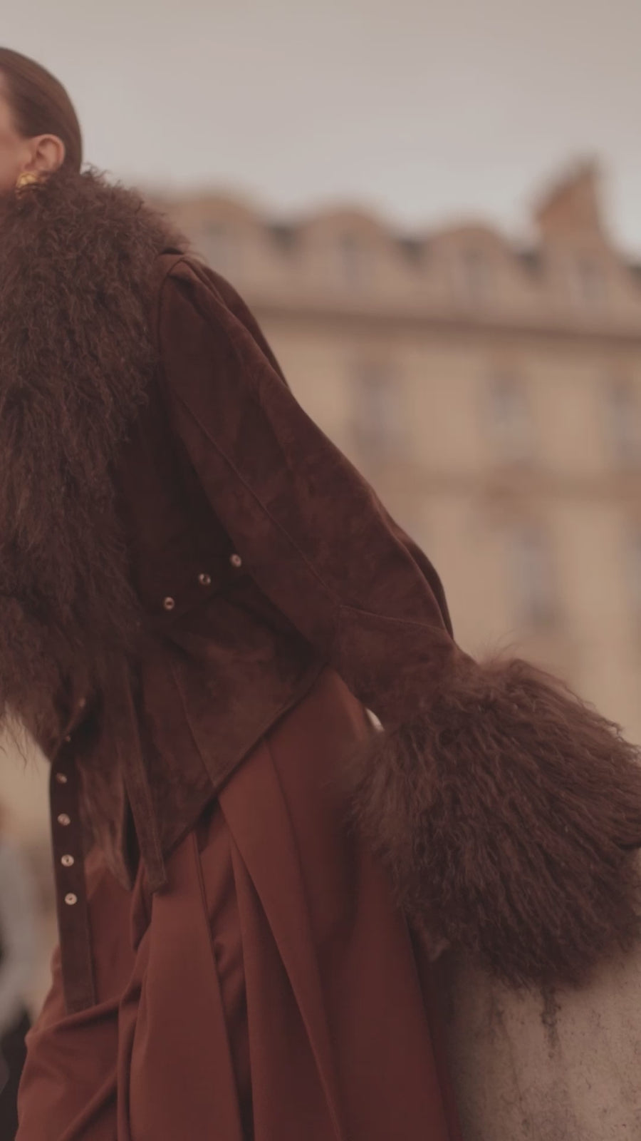 Chambord Brown Suede Coat