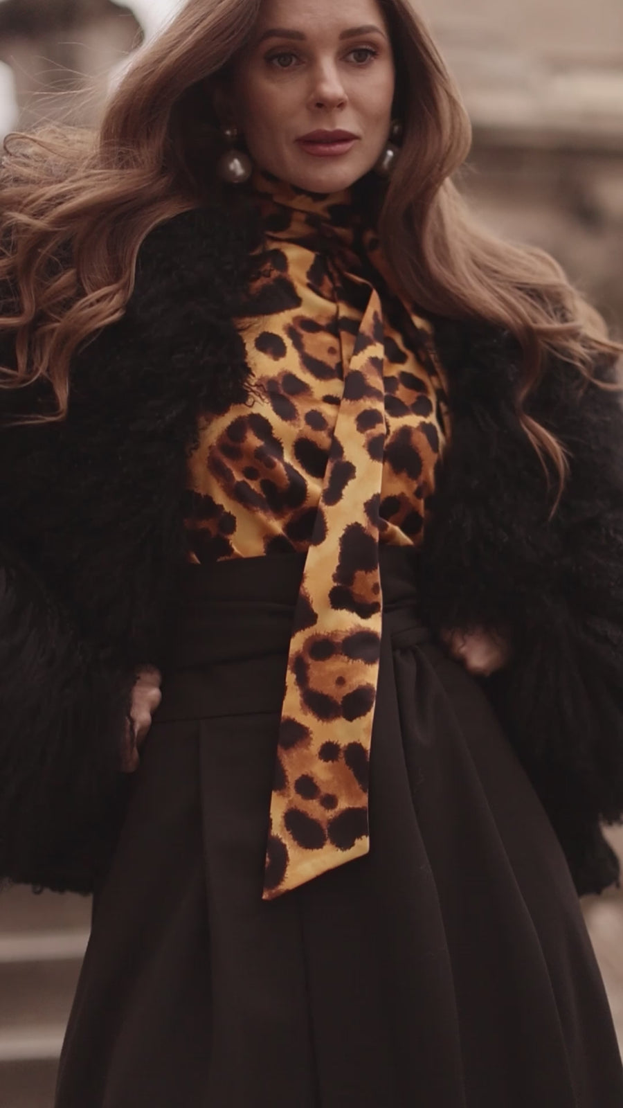 Leopard Marquise Blouse