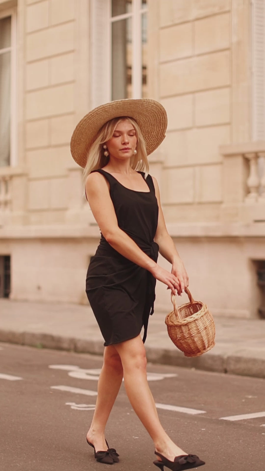 Black Summer Wrap Dress