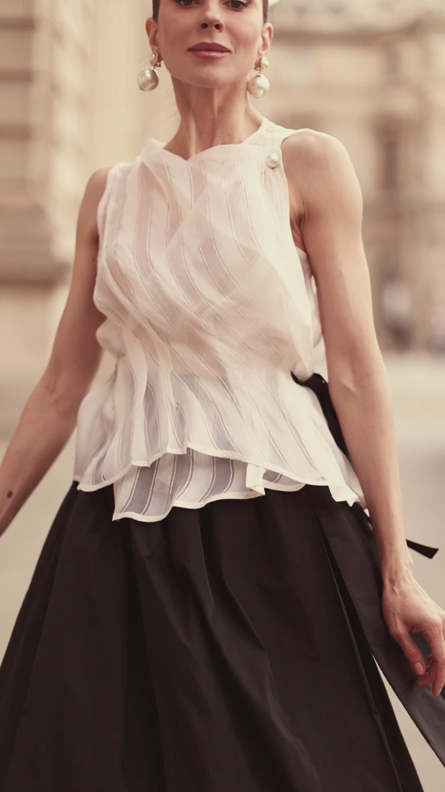 Sheer Silk Orsay Blouse
