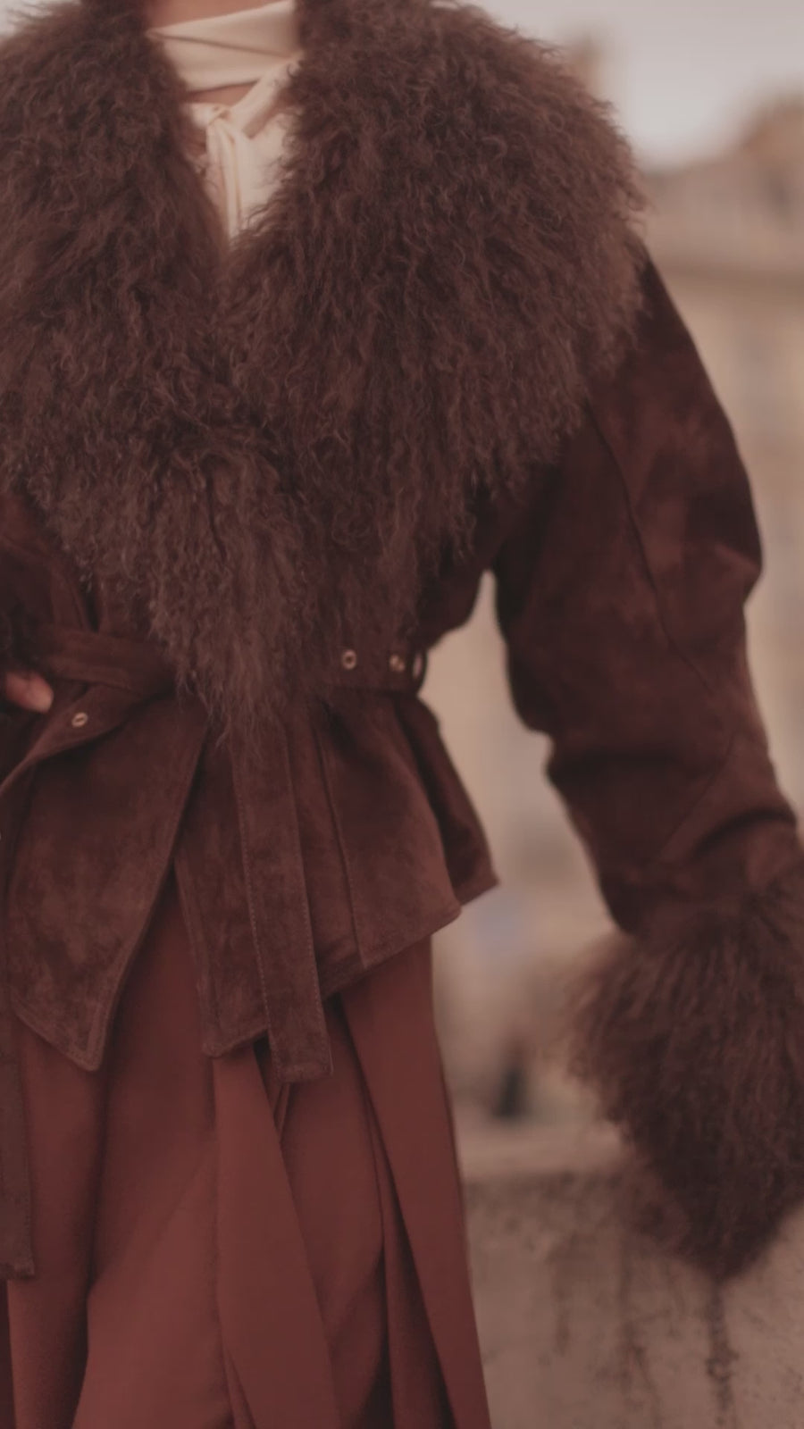 Chambord Brown Suede Coat
