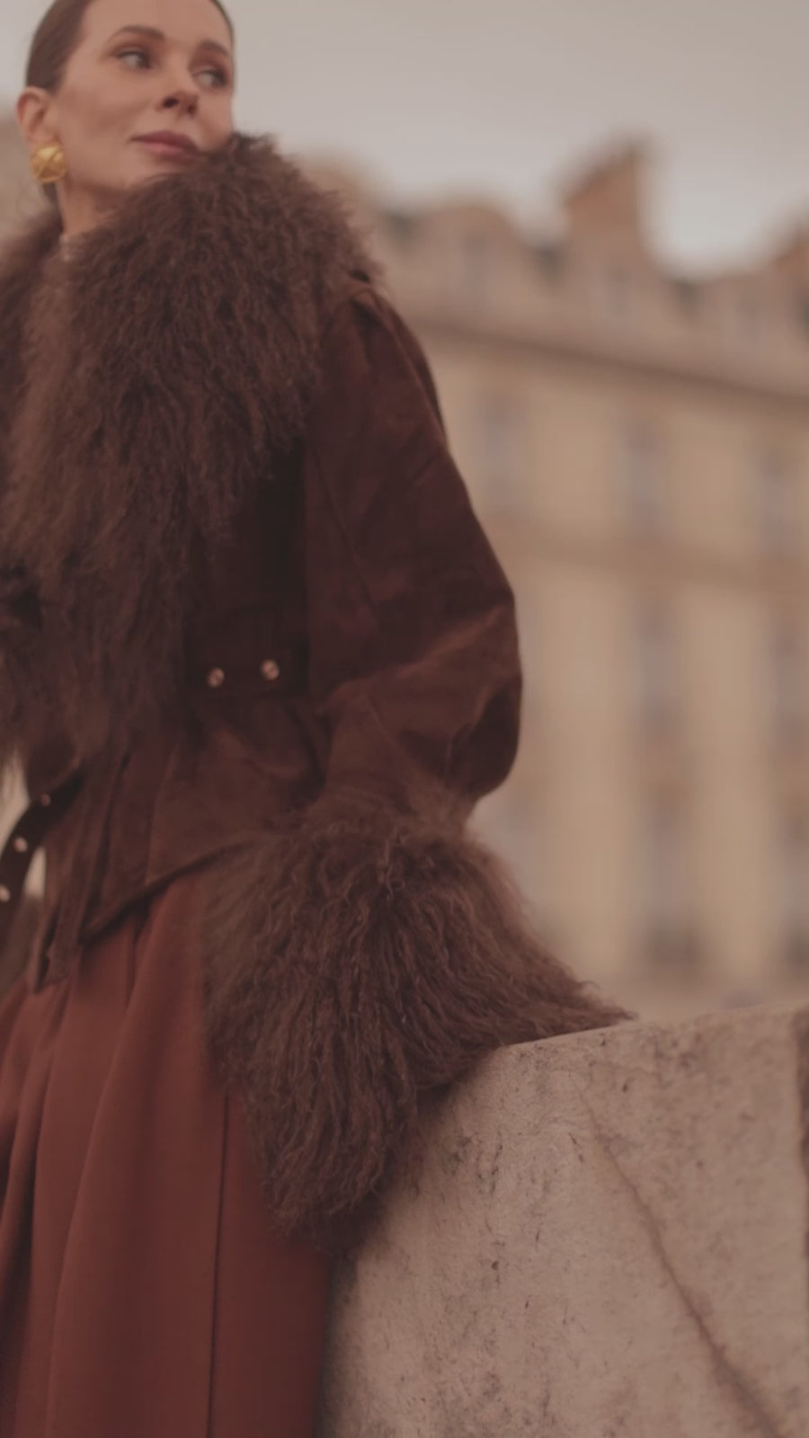 Chambord Brown Suede Coat