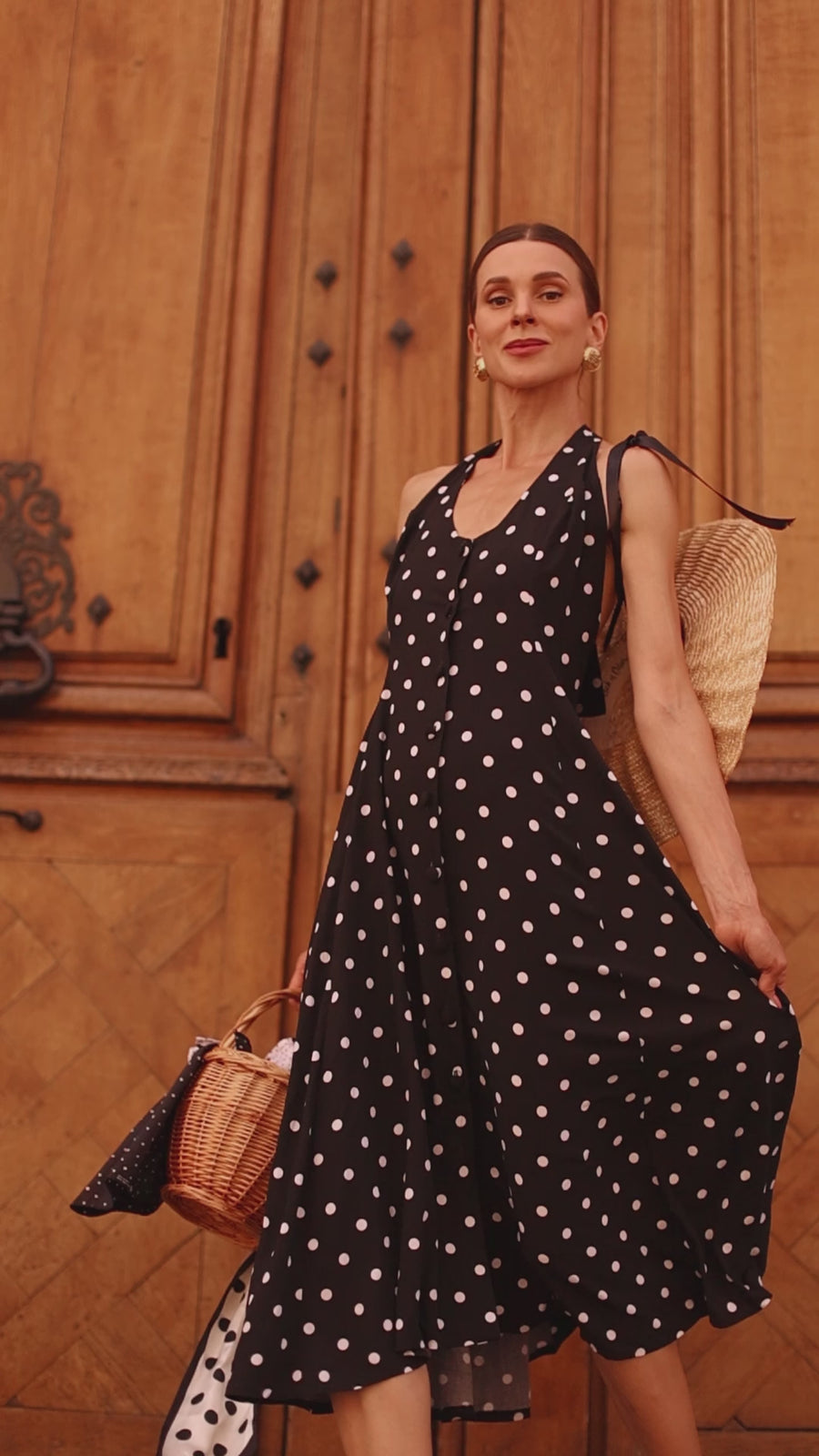 Polka Dot Halter Dress