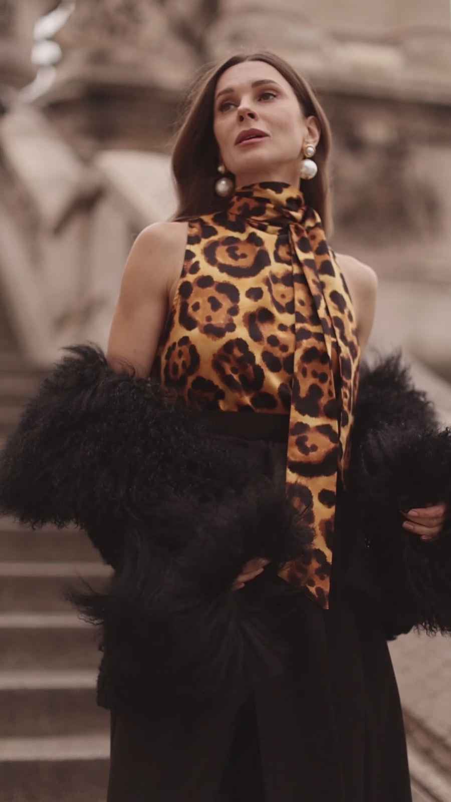 Leopard Marquise Blouse
