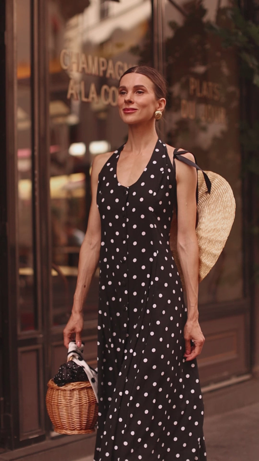 Polka Dot Halter Dress