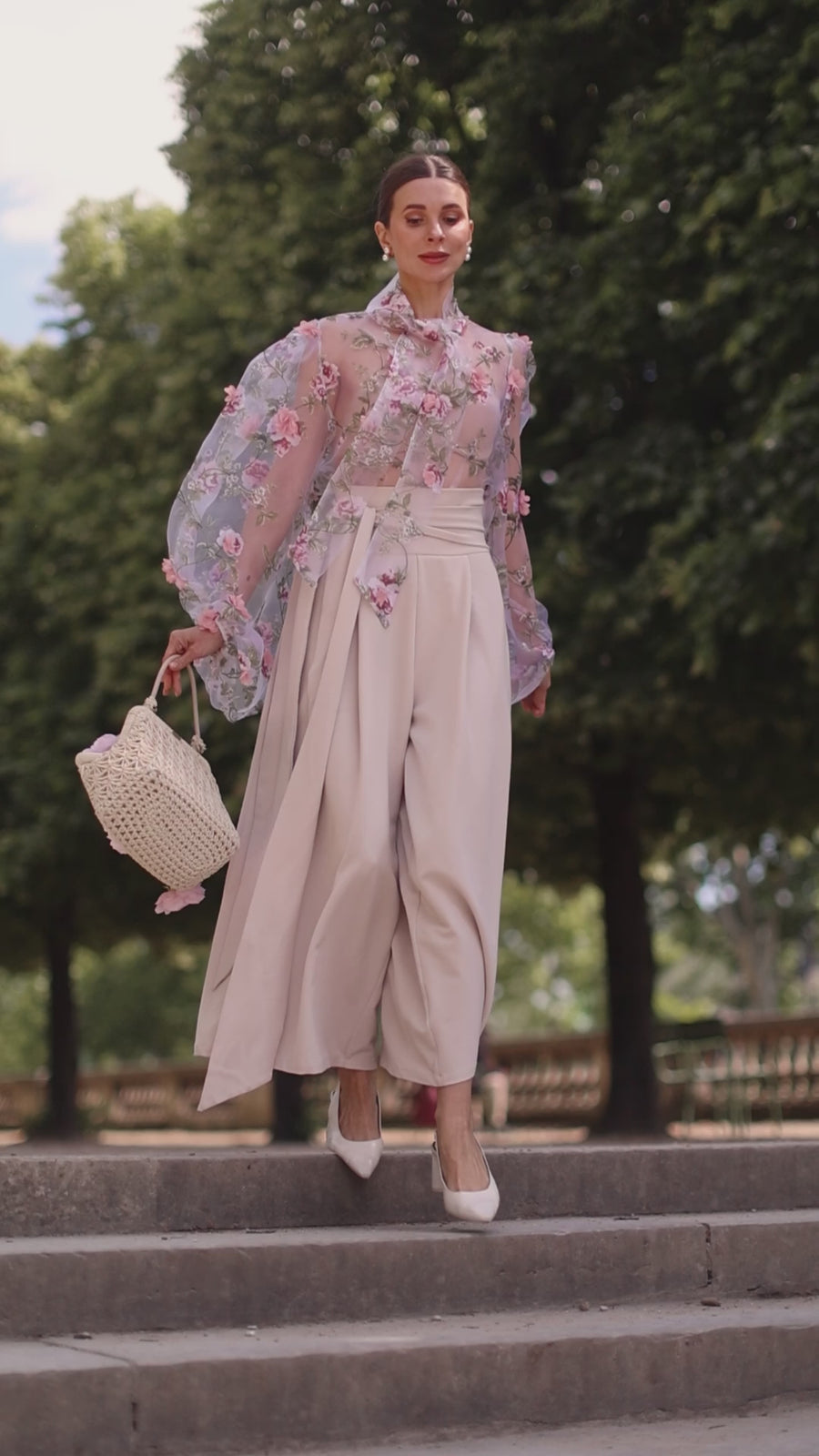 Pink Bouquet Rococo Blouse
